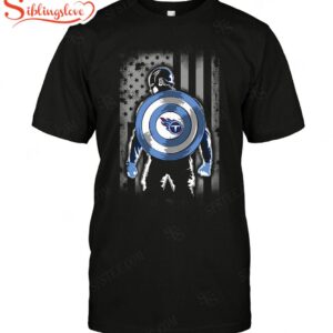 Nfl Tennessee Titans T-shirt Captain American Superhero