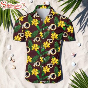 NFL Washington Redskins Tropical Flower Hawaiian Shirt For Fans
