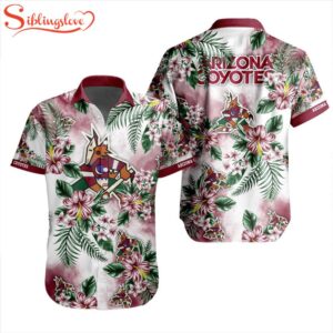 NHL Arizona Coyotes Flowers Hawaiian Shirts For Fans