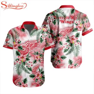 NHL Detroit Red Wings Flowers Hawaiian Shirts For Fans