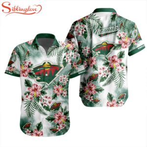 NHL Minnesota Wild Flowers Hawaiian Shirts For Fans