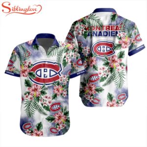 NHL Montreal Canadiens Flowers Hawaiian Shirts For Fans