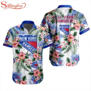 NHL New York Rangers Flowers Hawaiian Shirts For Fans