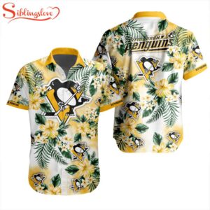 NHL Pittsburgh Penguins Flowers Hawaiian Shirts For Fans