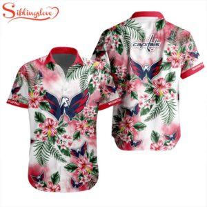 NHL Washington Capitals Flowers Hawaiian Shirts For Fans