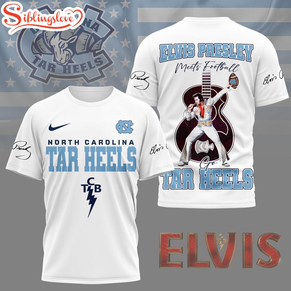 North Carolina Tar Heels NCAA Elvis Presley 3D Shirt Gifts For Fans North Carolina Tar Heels NCAA Elvis Presley 3D Shirt Gifts For Fans