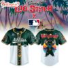 Oakland Athletics MLB x Lilo & Stitch Cute Baseball Jersey Shirt
