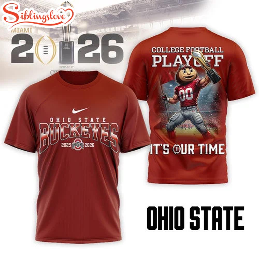 Ohio State Buckeyes NCAA 2026 College Football Playoff Championship 3D Shirt 1 Ohio State Buckeyes NCAA 2026 College Football Playoff Championship 3D Shirt