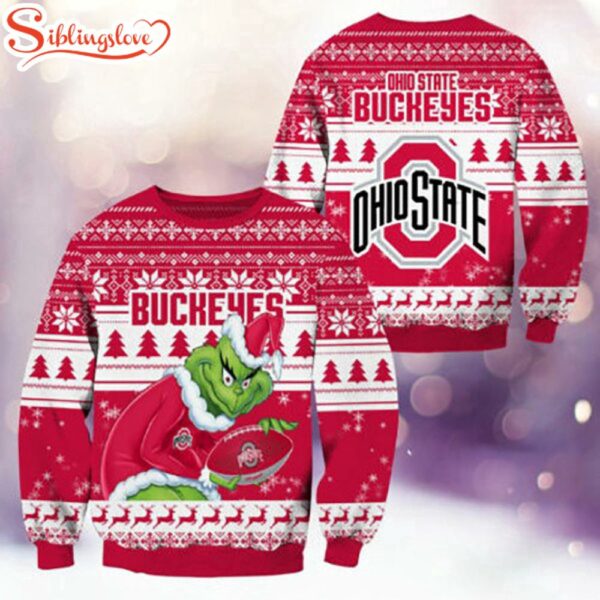 Ohio State Buckeyes NCAA Grinch Ugly Christmas Sweater