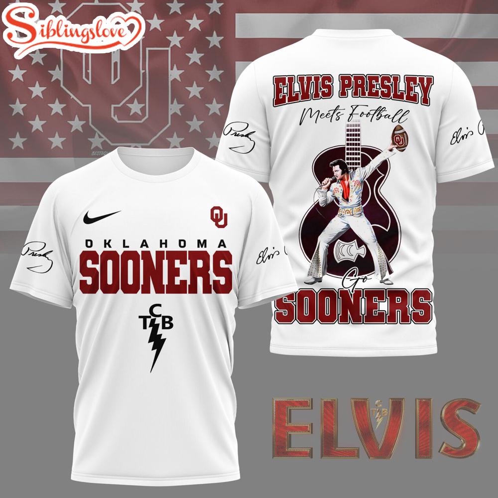 Oklahoma Sooners NCAA Elvis Presley 3D Shirt Gifts For Fans Oklahoma Sooners NCAA Elvis Presley 3D Shirt Gifts For Fans