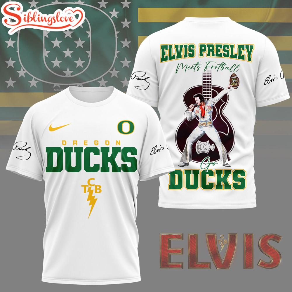 Oregon Ducks NCAA Elvis Presley 3D Shirt Gifts For Fans Oregon Ducks NCAA Elvis Presley 3D Shirt Gifts For Fans