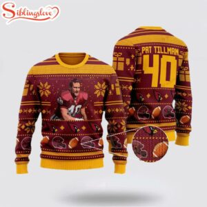 Pat Tillman 40 Arizona Cardinals Ugly Christmas Sweater