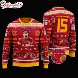 Patrick Mahomes 15 Kansas City Chiefs Ugly Christmas Sweater