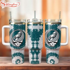Philadelphia Eagles Football Team Nfl Tumbler 40Oz With Handle Gift For Fans