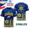 Philadelphia Eagles Jewish Heritage 3D T-Shirt For Fans