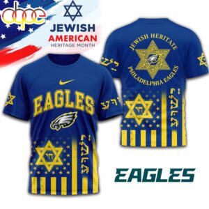 Philadelphia Eagles Jewish Heritage 3D T-Shirt For Fans