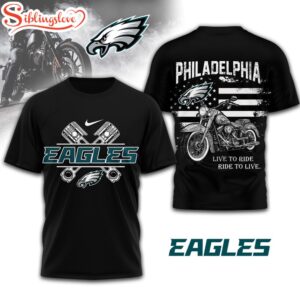 Philadelphia Eagles NFL Biker 3D T-Shirt