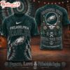 Philadelphia Eagles NFL Peace Love Greateful 3D T-Shirt