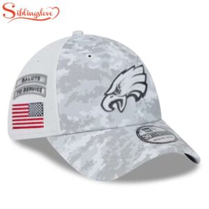 Philadelphia Eagles NFL Salute To Service 39THIRTY Flex Fit Baseball Cap Print