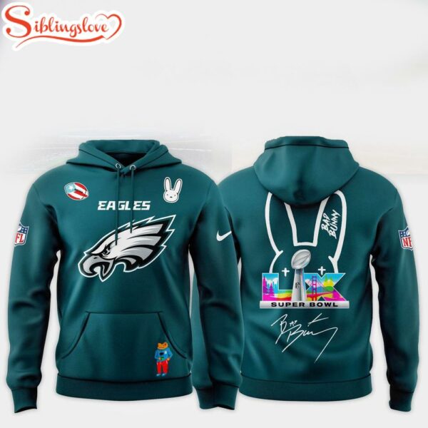 Philadelphia Eagles NFL x Bad Bunny 2025 Super Bowl LX Halftime Show Hoodie Shirt
