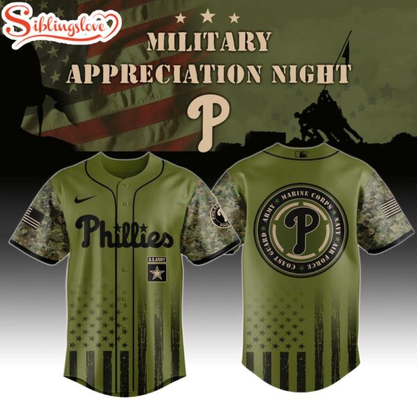 Philadelphia Phillies MLB x Military Baseball Jersey Shirt
