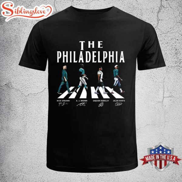 Philadelphia Walking Road Signatures Football Unisex T-Shirt