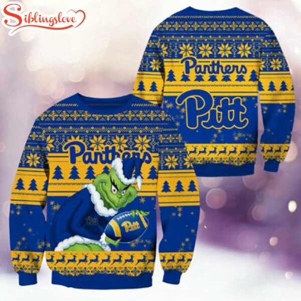 Pittsburgh Panthers NCAA Grinch Ugly Christmas Sweater