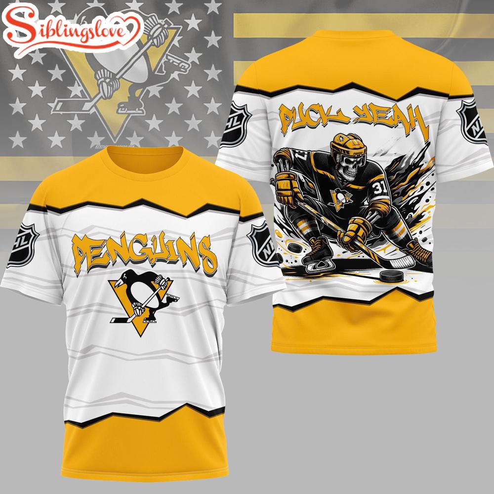 Pittsburgh Penguins NHL Puck Yeah 3D T-Shirt 1 Pittsburgh Penguins NHL Puck Yeah 3D T-Shirt