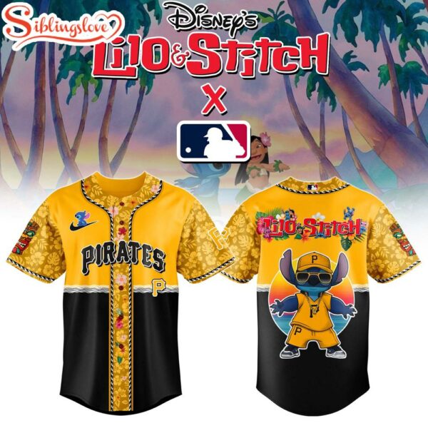 Pittsburgh Pirates MLB x Lilo & Stitch Cute Baseball Jersey Shirt