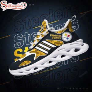 Pittsburgh Steelers Camo Max Soul Shoes Gifts For Fan