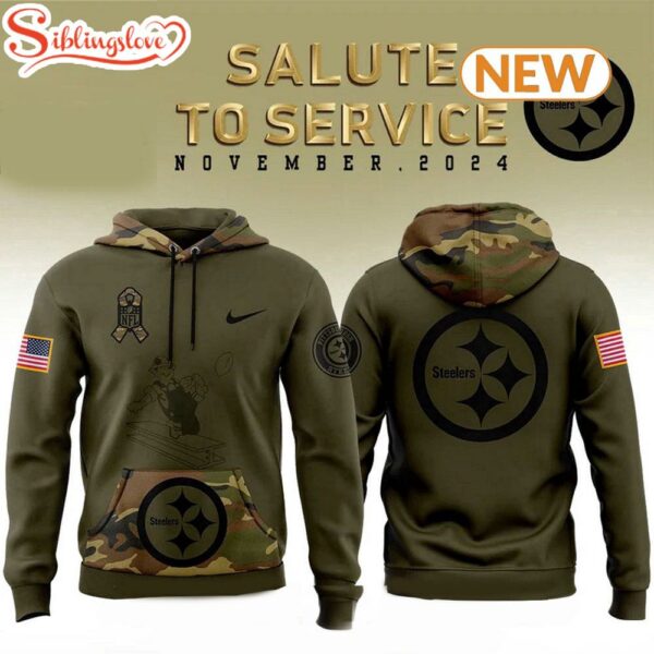 Pittsburgh Steelers Camo Military Hoodie Shirt 3D Print