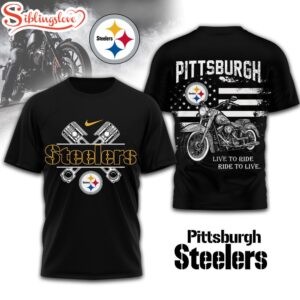 Pittsburgh Steelers NFL Biker 3D T-Shirt