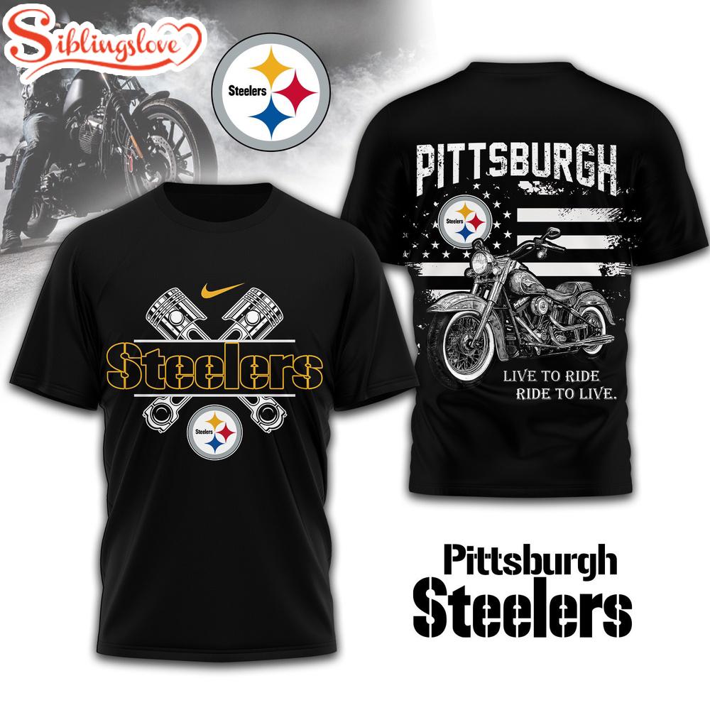 Pittsburgh Steelers NFL Biker 3D T-Shirt 1 Pittsburgh Steelers NFL Biker 3D T-Shirt