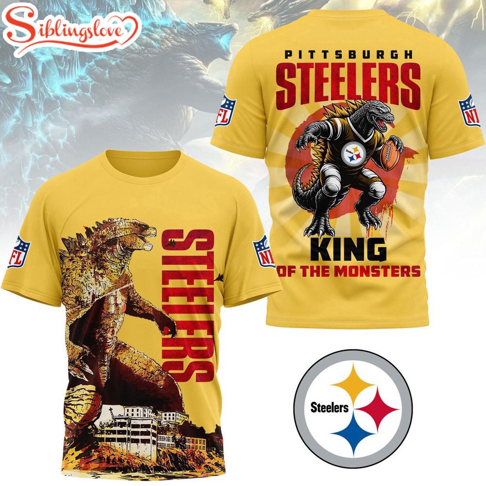 Pittsburgh Steelers NFL Godzilla King of the Monsters 3D Shirt Pittsburgh Steelers NFL Godzilla King of the Monsters 3D Shirt