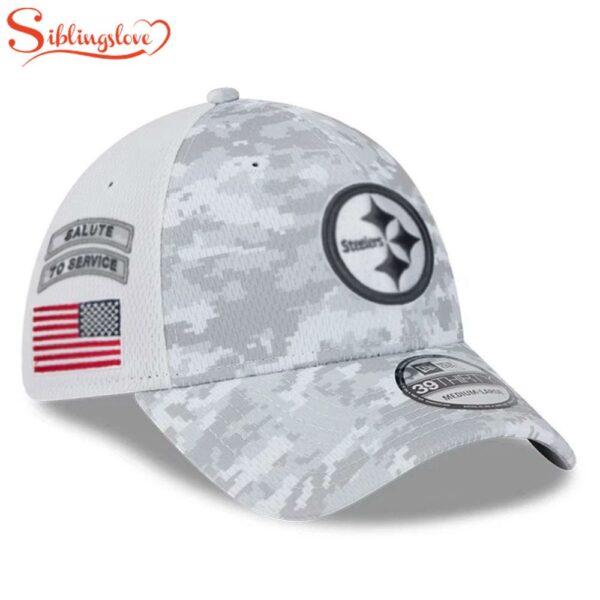 Pittsburgh Steelers NFL Salute To Service 39THIRTY Flex Fit Baseball Cap Print
