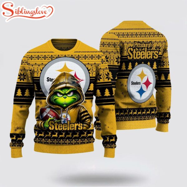 Pittsburgh Steelers The Grinch Ugly Christmas Sweater