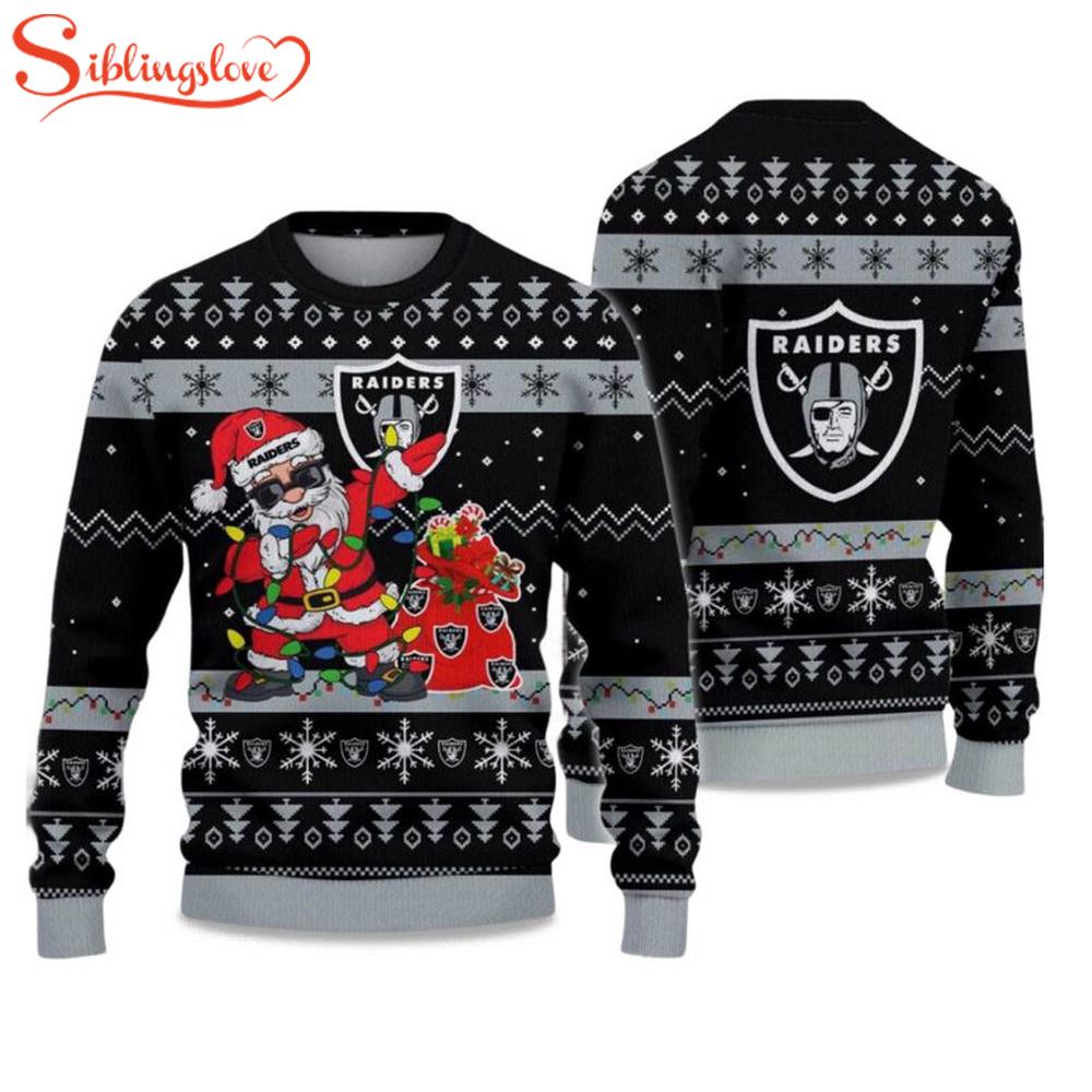 Raiders Santa Claus Ugly Christmas Sweater Raiders Santa Claus Ugly Christmas Sweater