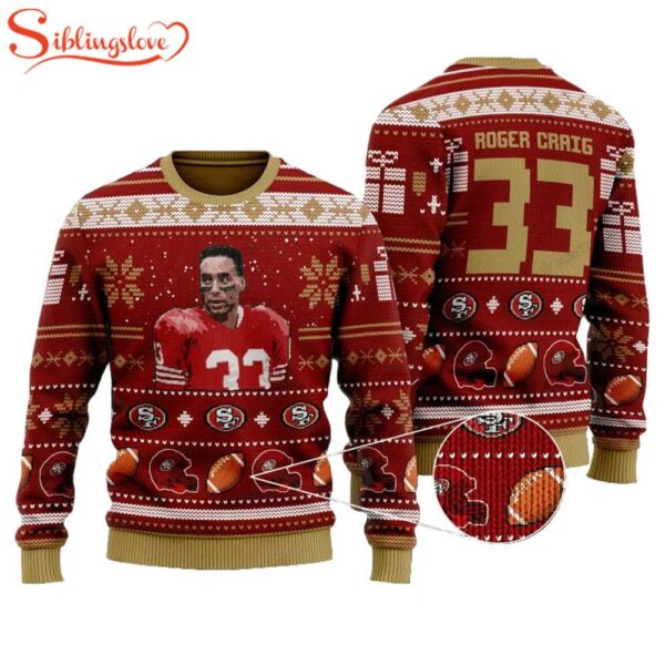 Roger Craig 33 San Francisco 49Ers Ugly Christmas Sweater