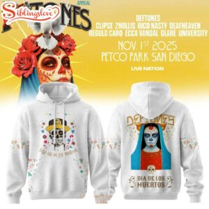 San Diego Padres Dia De Los Deftones 2025 White 3D Shirt