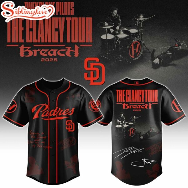 San Diego Padres MLB x Twenty One Pilots The Clancy World Tour Baseball Jersey Shirt