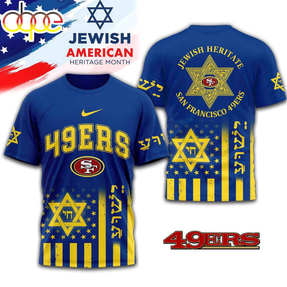 San Francisco 49ers Jewish Heritage 3D T-Shirt For Fans 1 San Francisco 49ers Jewish Heritage 3D T-Shirt For Fans