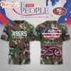 San Francisco 49ers NFL 250 Years of America Camo 3D T-Shirt