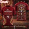San Francisco 49ers NFL Peace Love Greateful 3D T-Shirt
