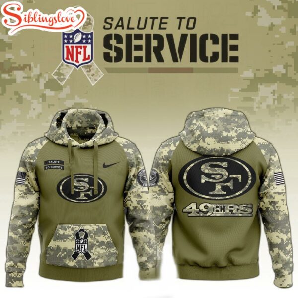 San Francisco 49ers Salute to Service Hoodie 3D Shirt