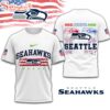 Seattle Seahawks 4th Of July 3D T-Shirt For Fans