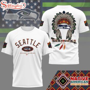 Seattle Seahawks Native American Heritage Month 3D T-Shirt
