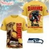 Seattle Seahawks NFL Godzilla King of the Monsters 3D Shirt