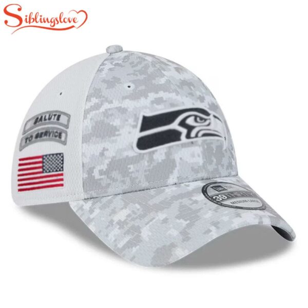 Seattle Seahawks NFL Salute To Service 39THIRTY Flex Fit Baseball Cap Print