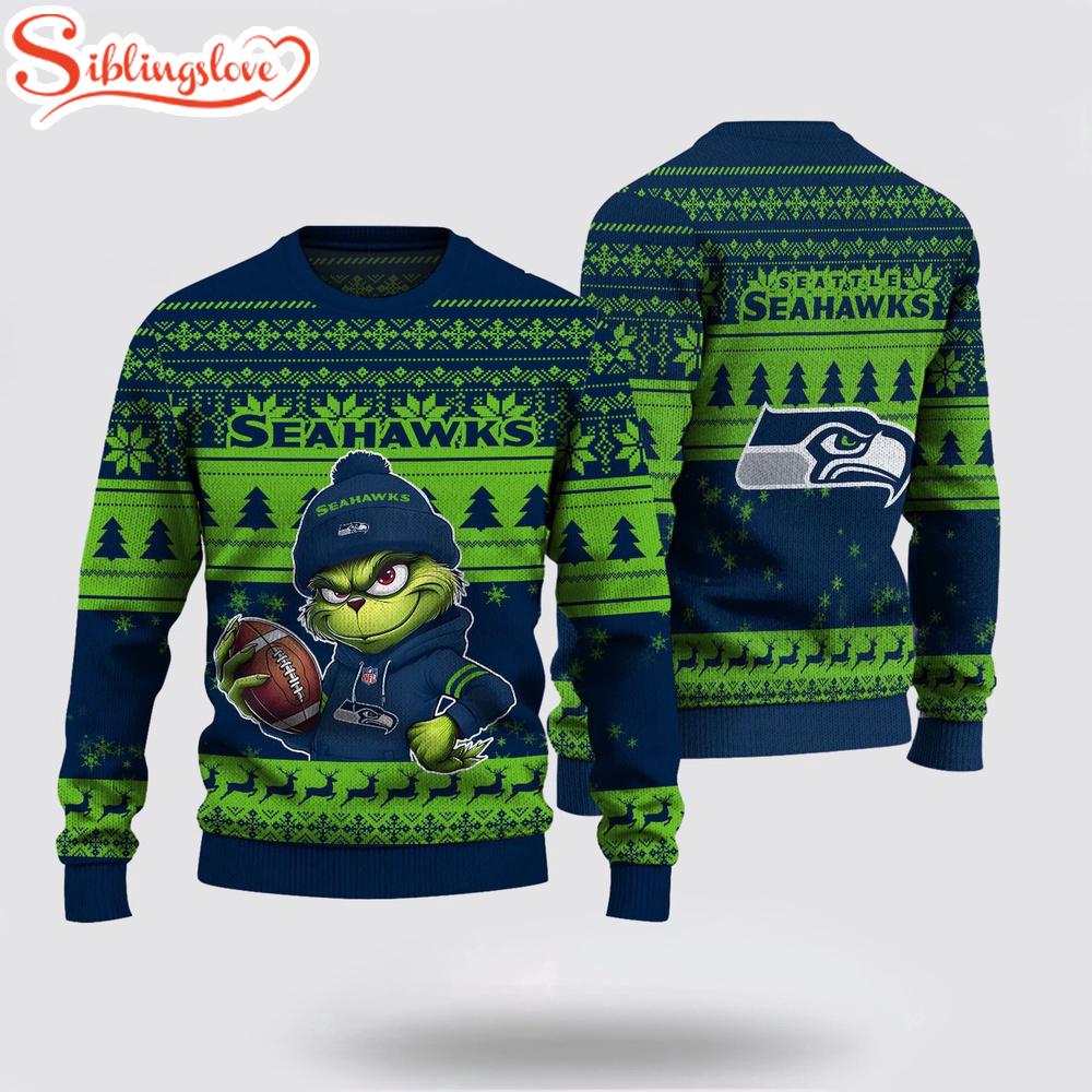 Seattle Seahawks NFL The Grinch Ugly Christmas Sweater Seattle Seahawks NFL The Grinch Ugly Christmas Sweater