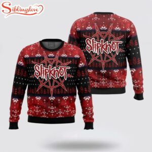 Slipknot Big Logo Night Pointed Star Tribal S Logo Pattern Ugly Christmas Sweater